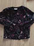 Czarna bluzka w koniki f&f 12-18m 80-86 cm