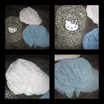 h&m 3 pak czapek z daszkiem hello kitty panterka róz 6-10 lat idealne