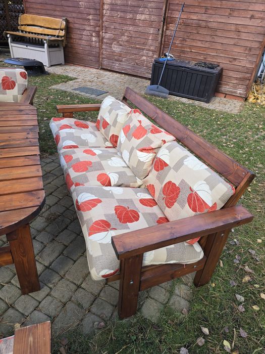 meble ogrodowe drewniane - zestaw