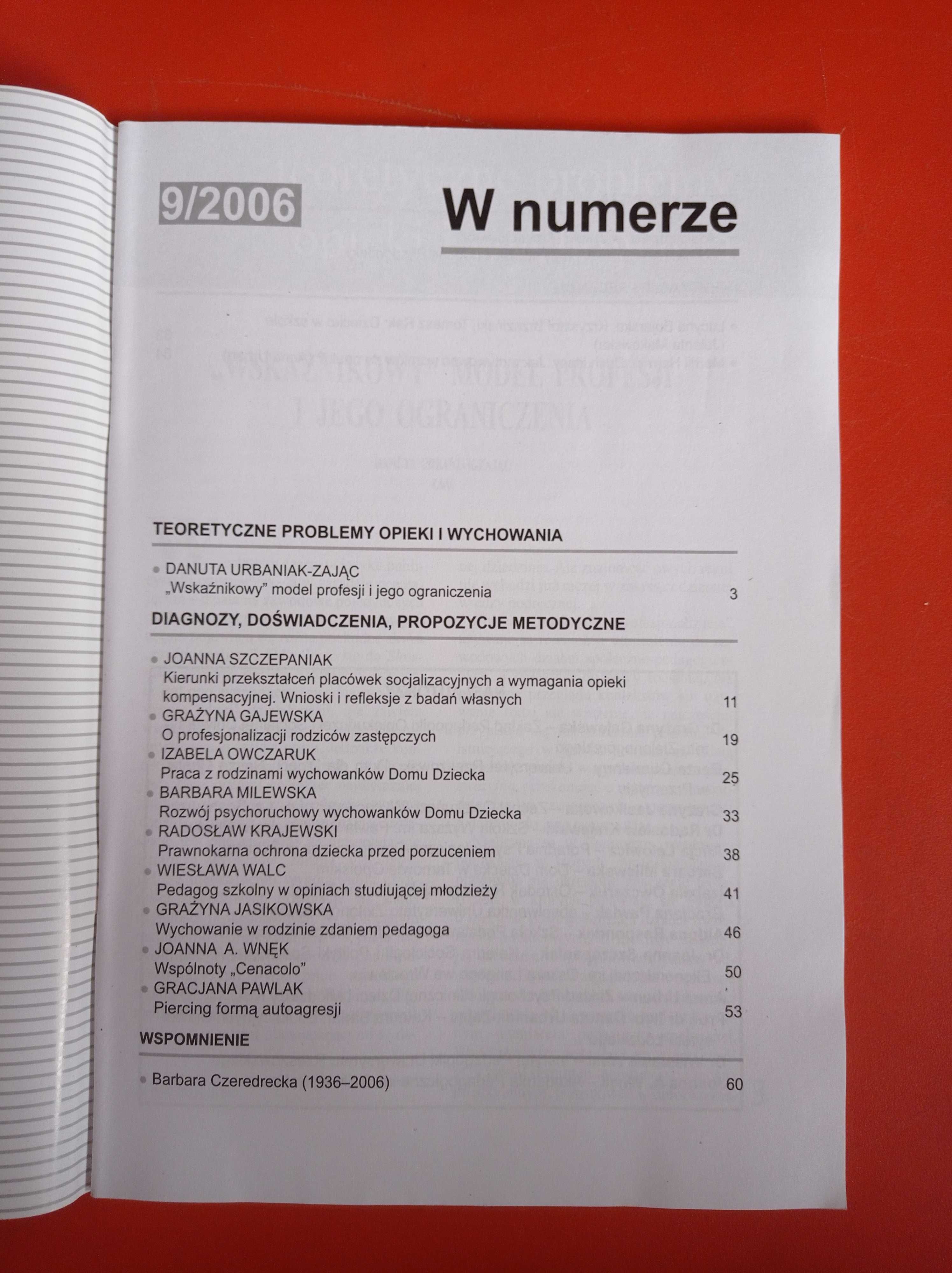 Problemy opiekuńczo-wychowawcze, nr 9/2006, listopad 2006