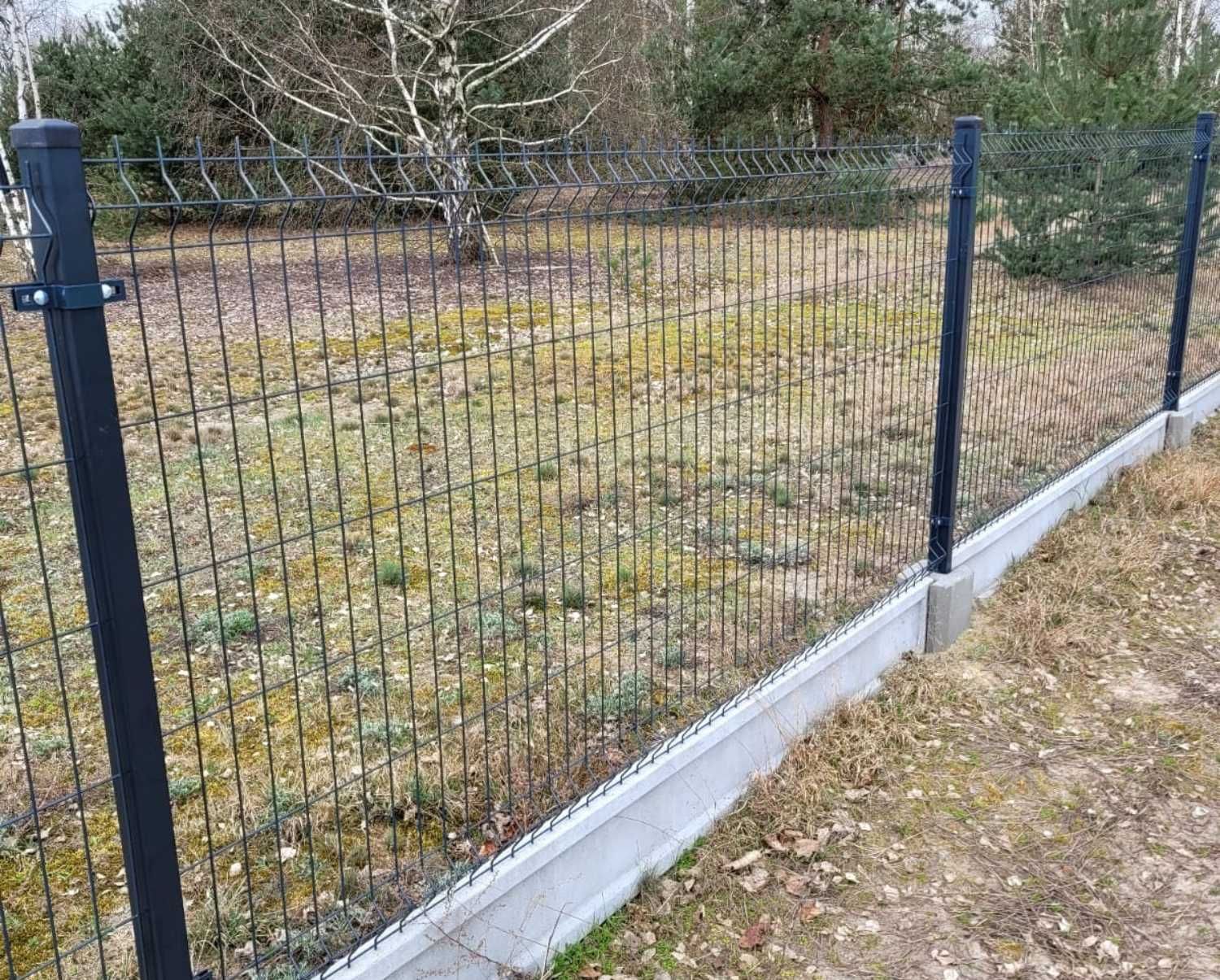 Ogrodzenia panelowe 150 cm panel słupek podmurówka akcesoria komplet