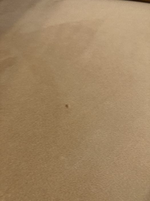 Fotel welurowy uszak musztardowy z podnóżkiem vintage retro