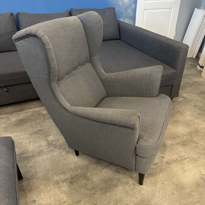 Fotel uszak Ikea Strandmon szary