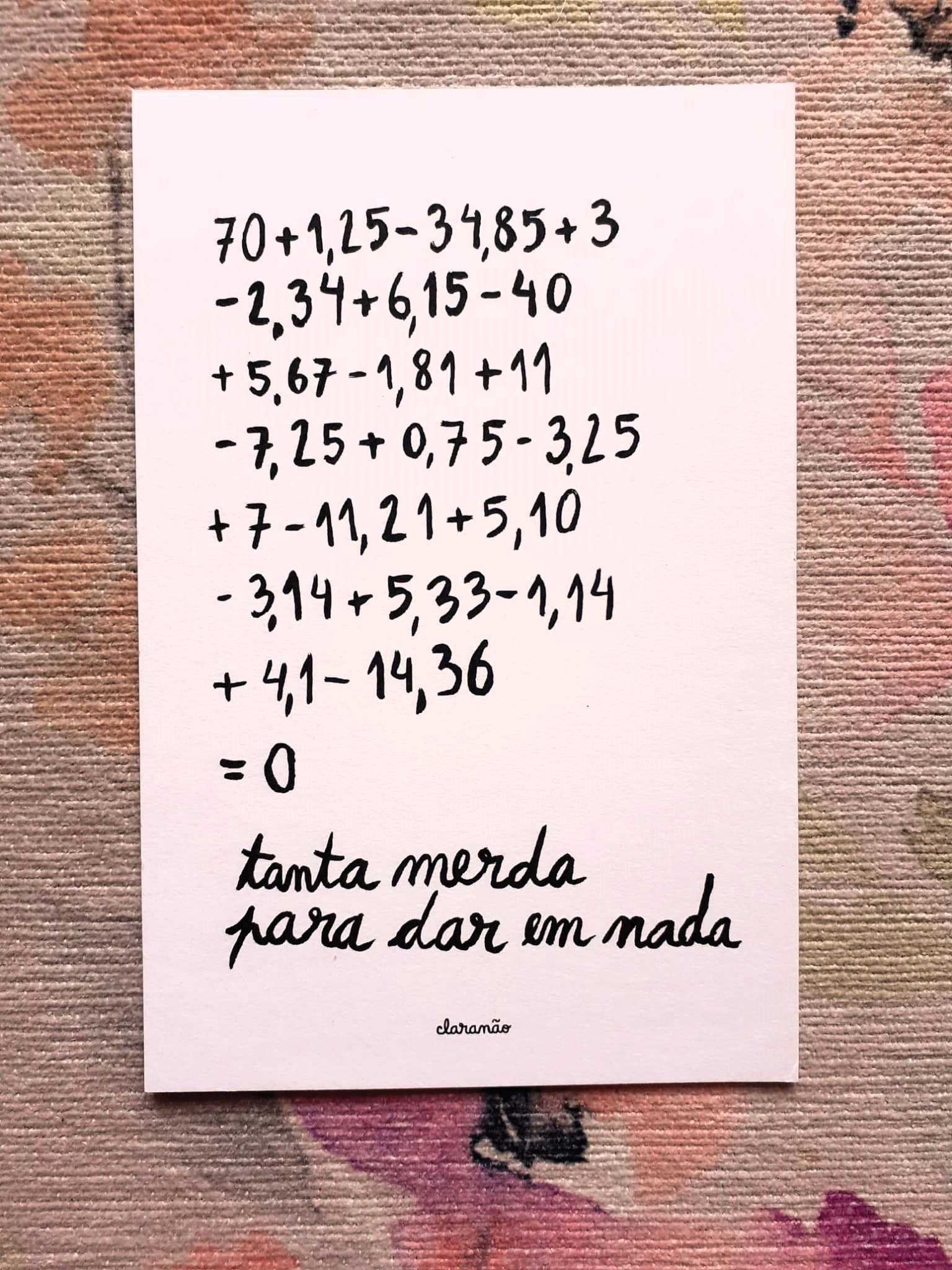 Postal Clara Não