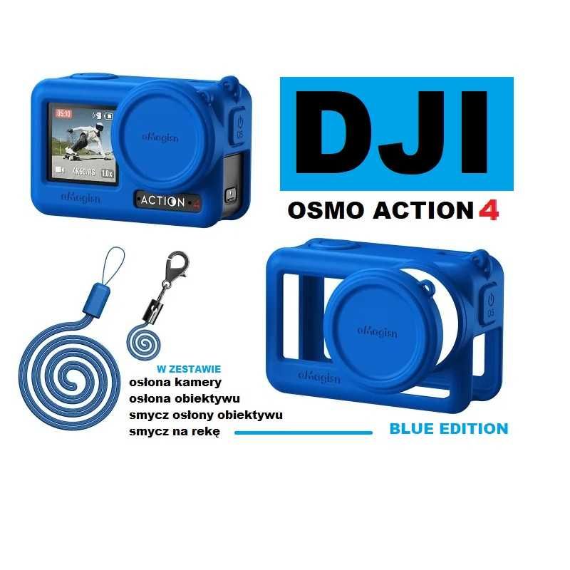 osłona silikonowa kamery + kapsel + 2 smycze DJI Osmo Action 4 BLUE