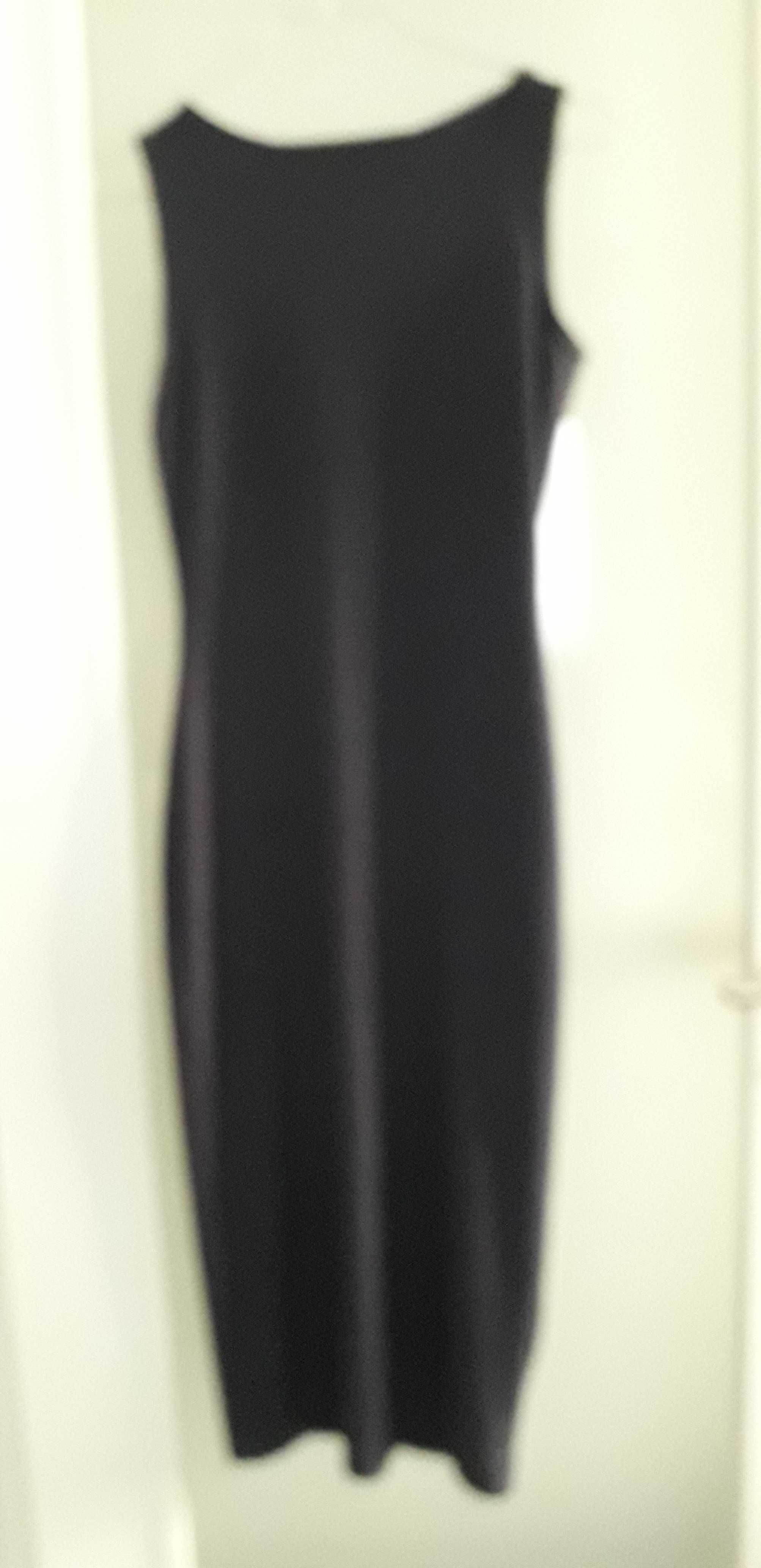 Vestido azul, de verão, em canelado fino