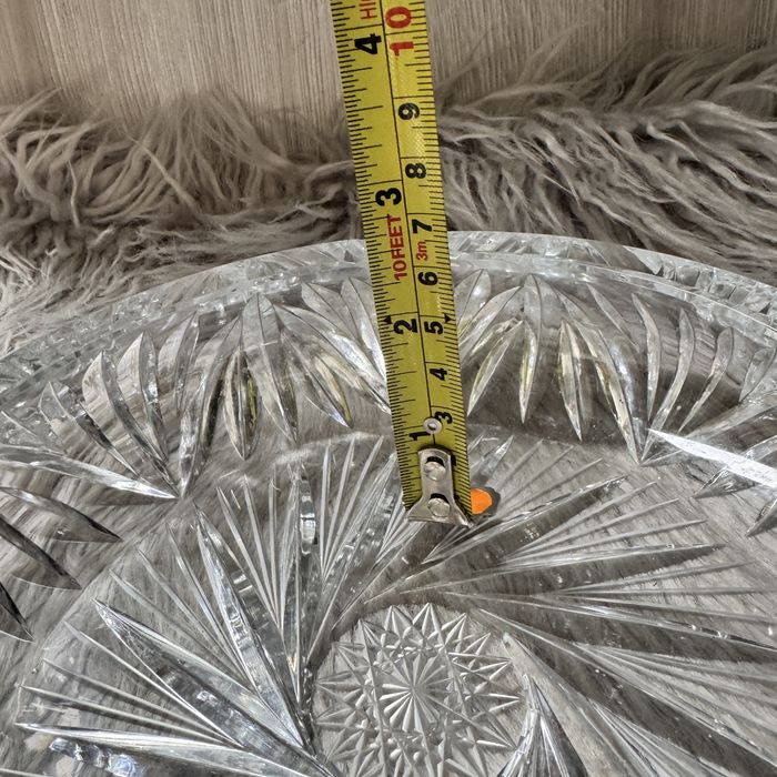 Szklana zdobiona miska