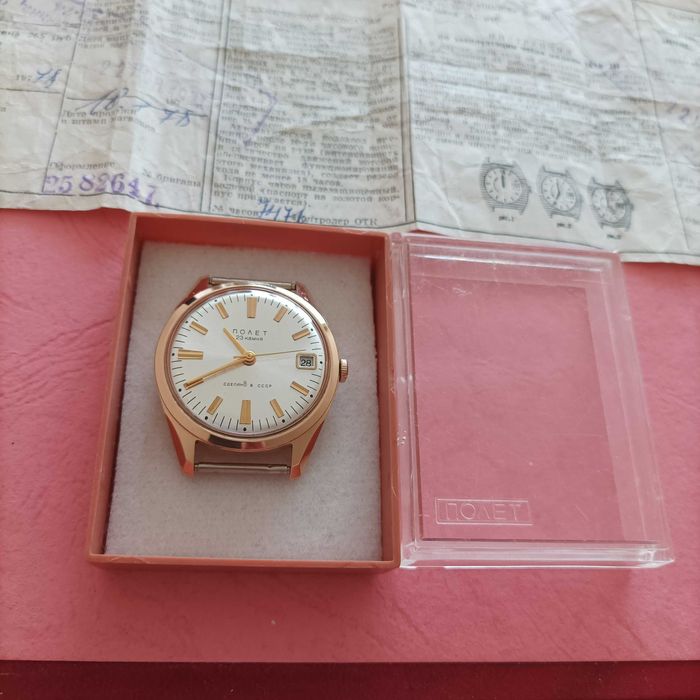 Złoty zegarek męski Poljot NOAET 23 Jewels automatic