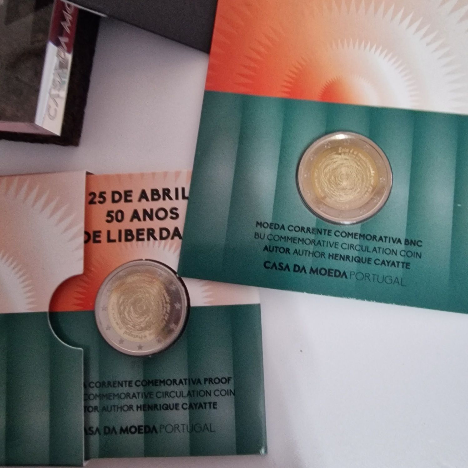 Lote de 3 moedas Comemorativas dos 50 Anos 25 Abril