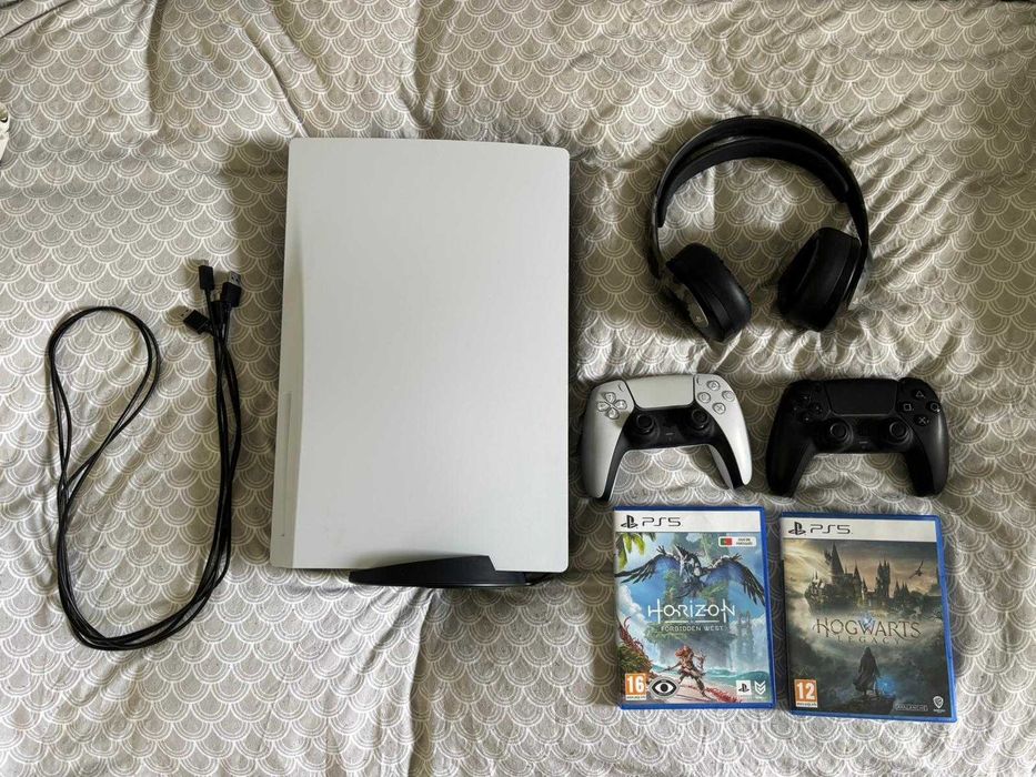 PlayStation5 + 2 Comandos + 2 Jogos + Headset Original | Completo