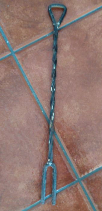 Conjunto em ferro forjado para limpeza de lareira