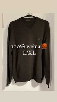 Sweter Henry Cotton’s 100% wełna L/XL