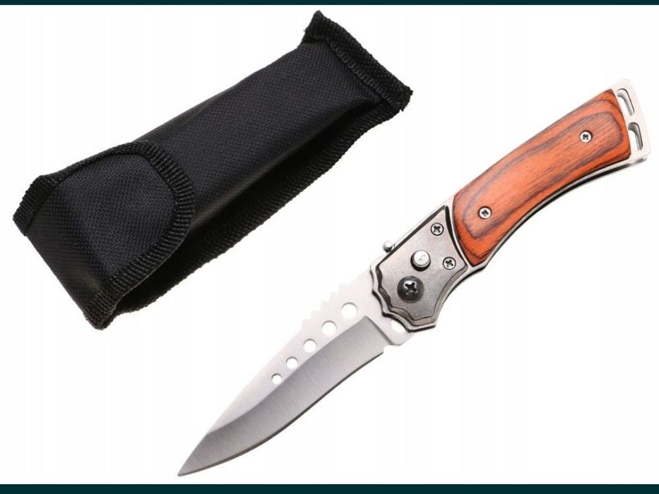 Nóż sprężynowy scyzoryk składany Finka pokrowiec
