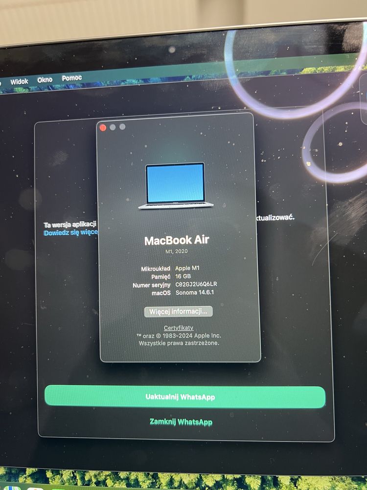Macbook Air M1 16/256GB