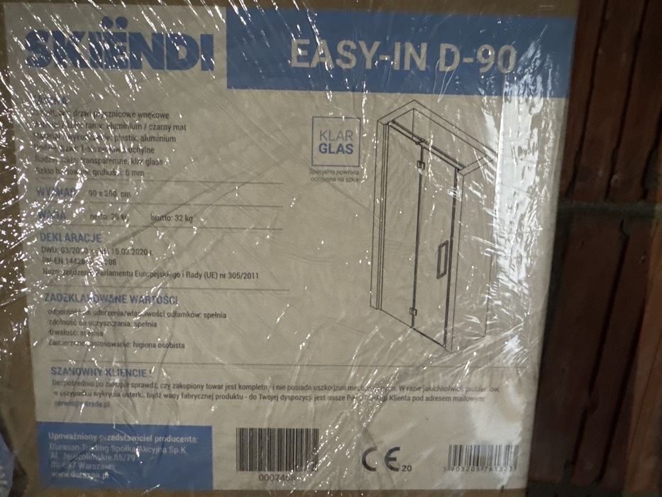 Drzwi prysznicowe kabina 90 SKENDI EASY IN 90