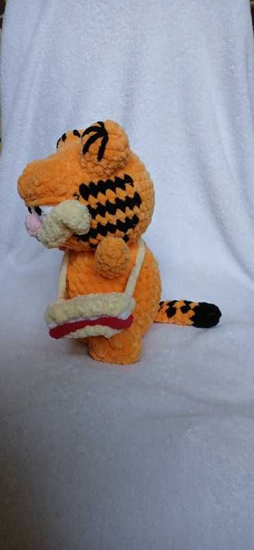 Maskotka Kot Garfield na szydełku amigurumi handmade