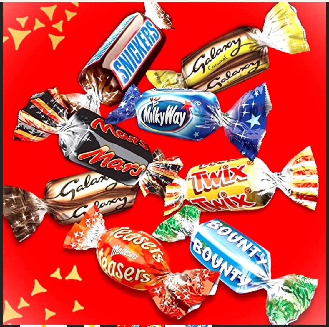 cukierki celebrations mars twix butelka w butelce od szampana na prez