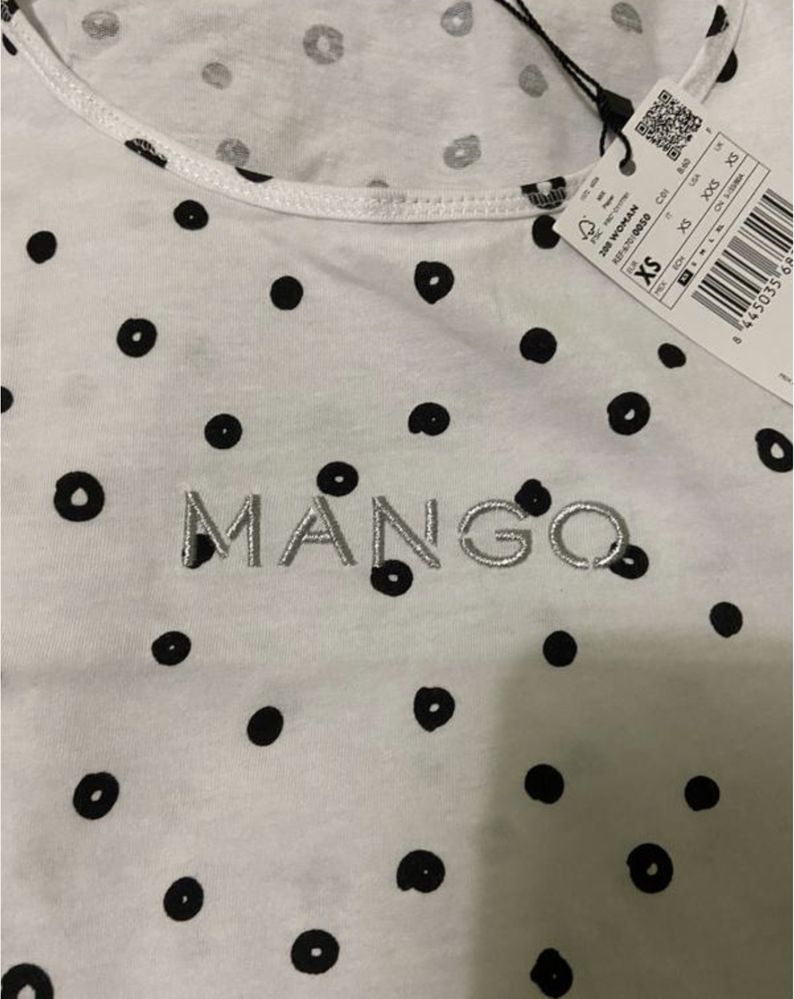 Футболка манго mango xs s жіноча женская