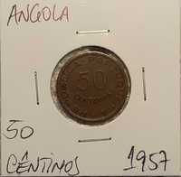 Angola - moeda de 50 centavos de 1957