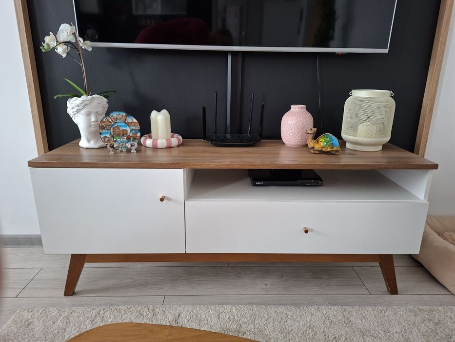 Szafka rtv biel drewno