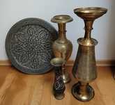 Artesanato Africano - Jarras e Prato trabalhados