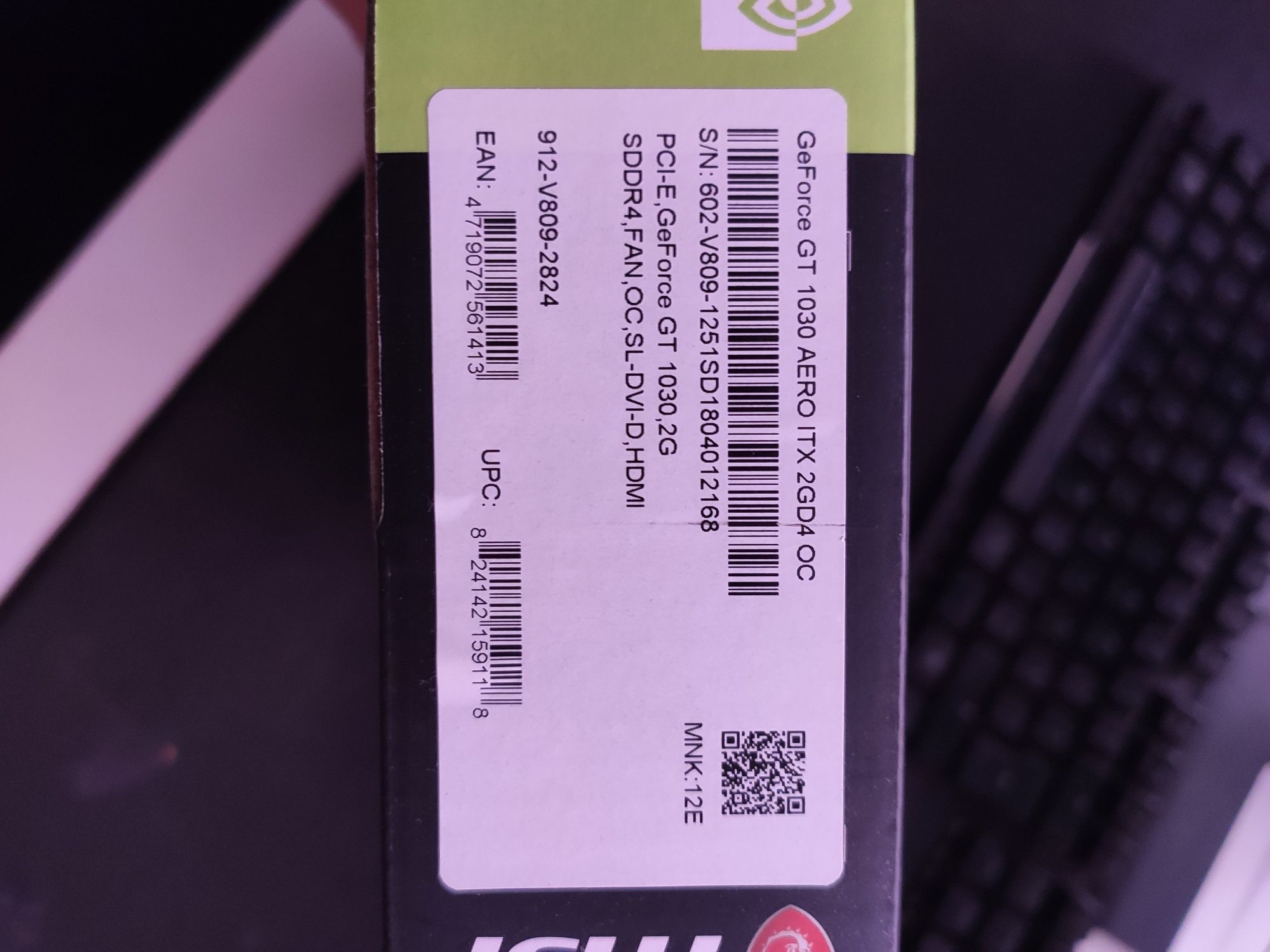GeForce GT 1030 AERO ITX 2G OC