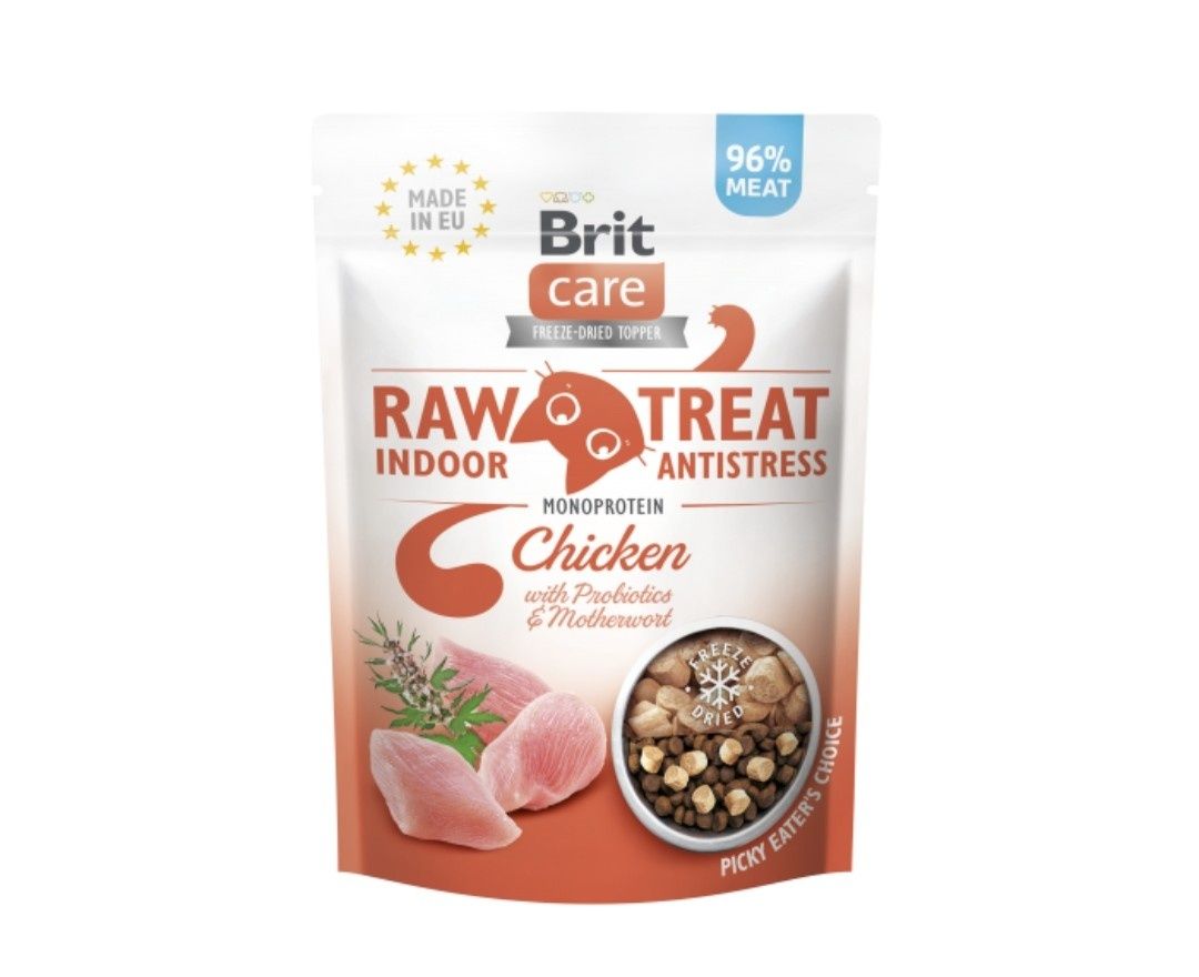 Brit Raw Treat Indoor & Antistress 40g
Freeze-Dried Cat Treat and