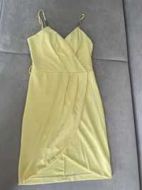 Żółta asymetryczna sukienka M/L
