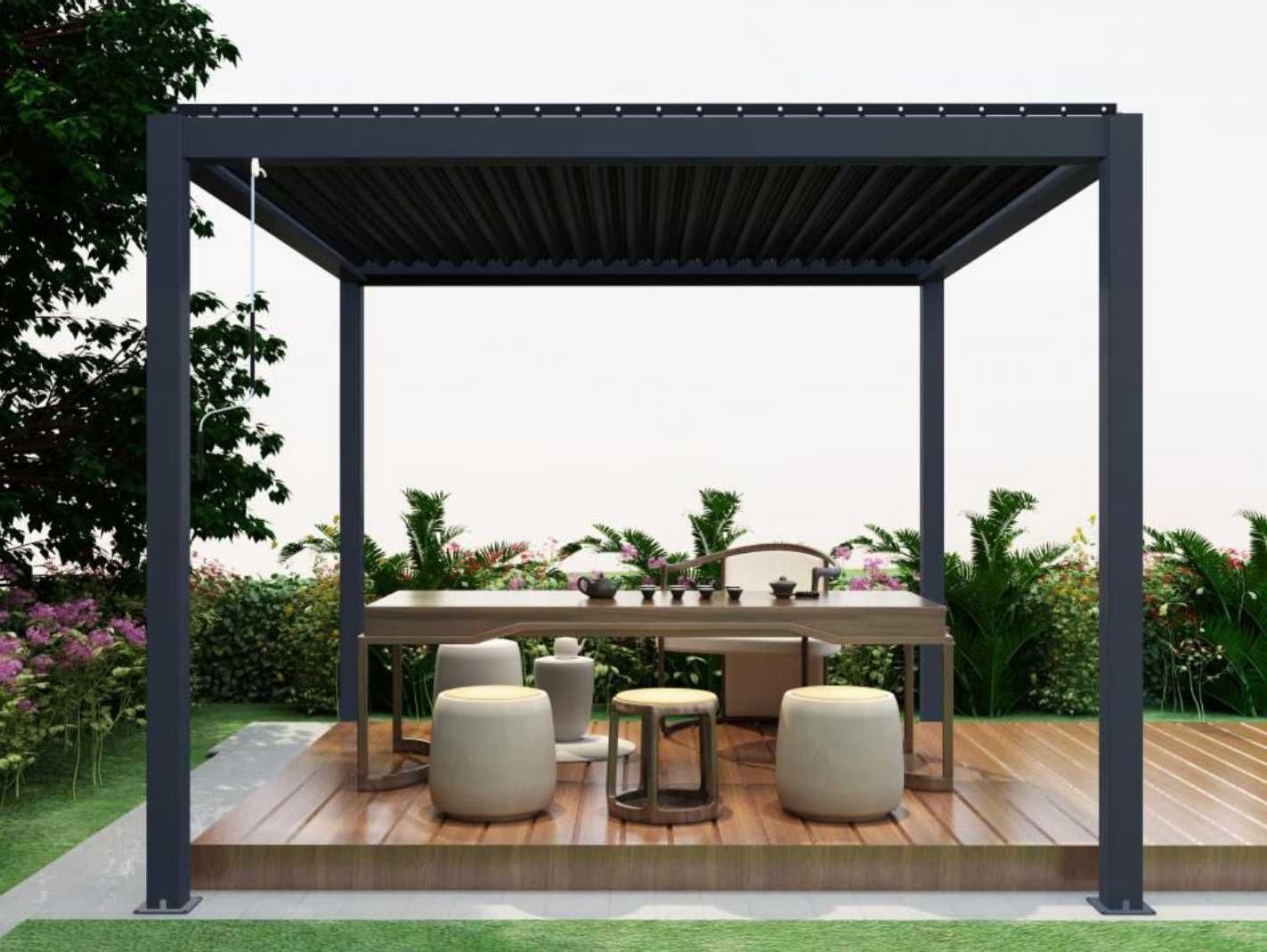 Pergola Altana do Ogrodu Tarasowa Ogrodowa 3x3m 3x4m 3x5m ZADASZONA