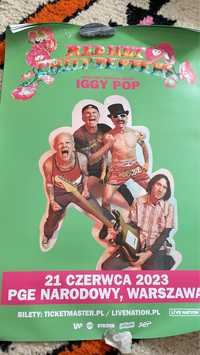 Red Hot Chili Peppers plakat koncert Warszawa Iggy Pop