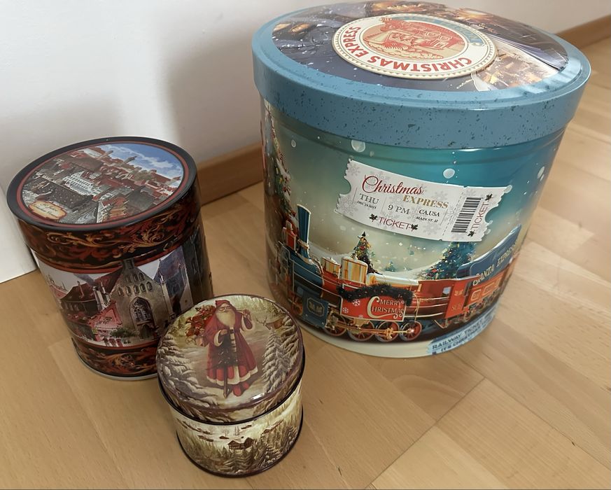 Puszki metalowe- 3 szt