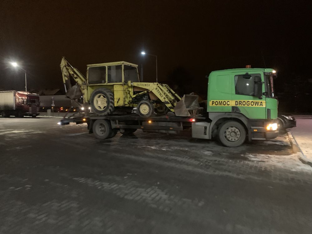 TRANSPORT maszyn ciągników ładowarek teleskopowych przyczep LAWETA 10