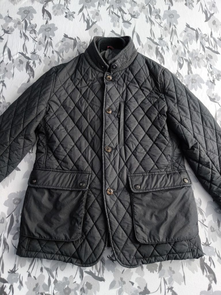 Ted Baker - czarna pikowana kurtka męska 100% cotton bawełna size 3 (M