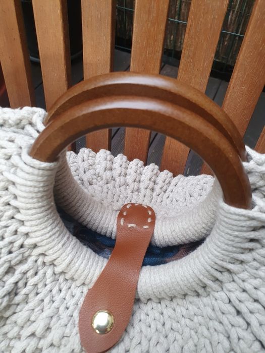 Torba handmade beżowa