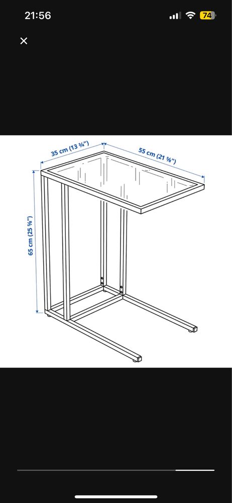 Stolik pod laptopa Ikea Vittsjo