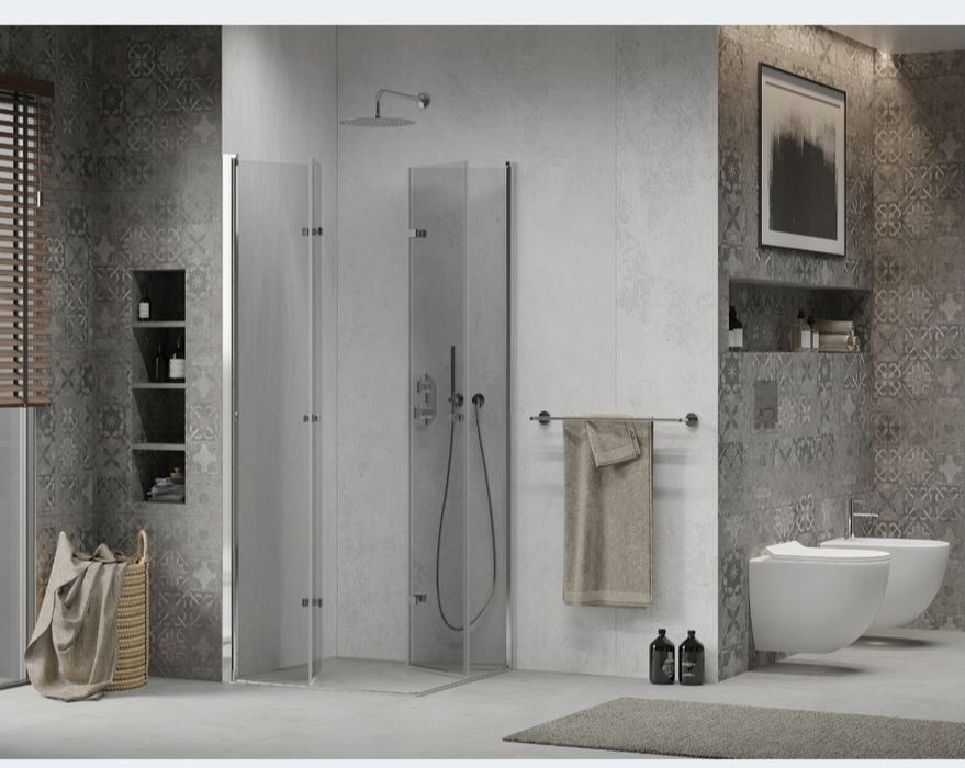 Mexen Lima Duo kabina prysznicowa składana 90 x 90 cm, transparent, ch