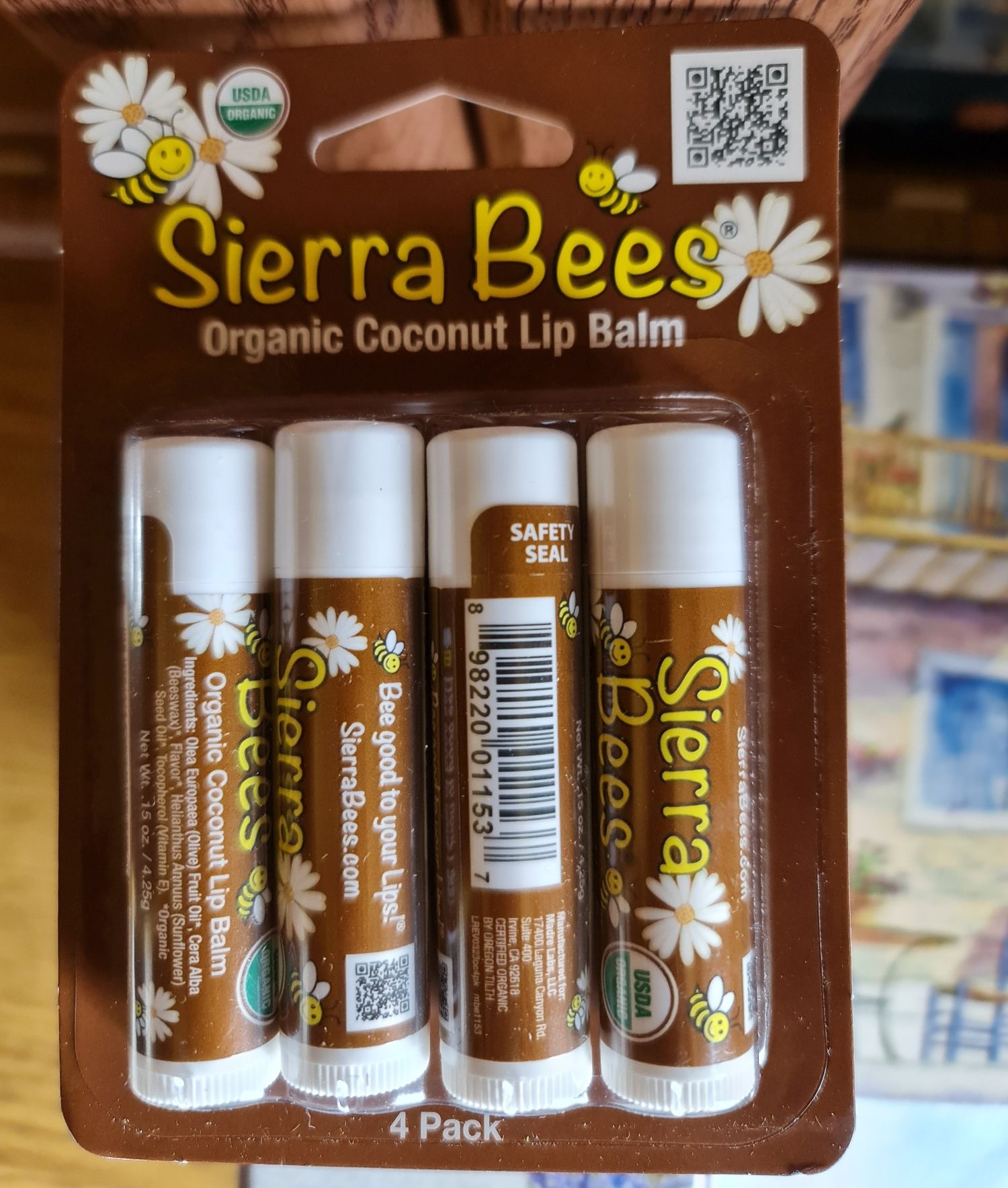 Balsamy do ust z woskiem pszczelim,pomadki ochronne,USA,Sierra Bees