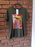 Mohito nowa bluzka koszulka tshirt zielona khaki cekiny nadruk 38 M