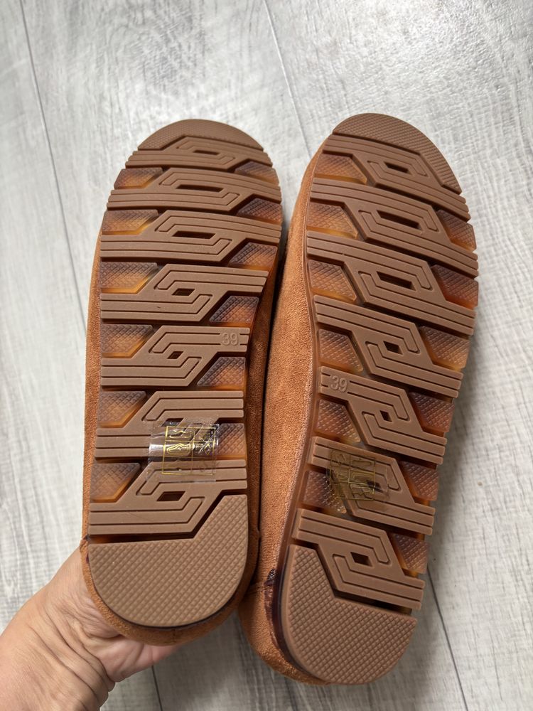 Damskie mokasyny eko-zamsz r.39