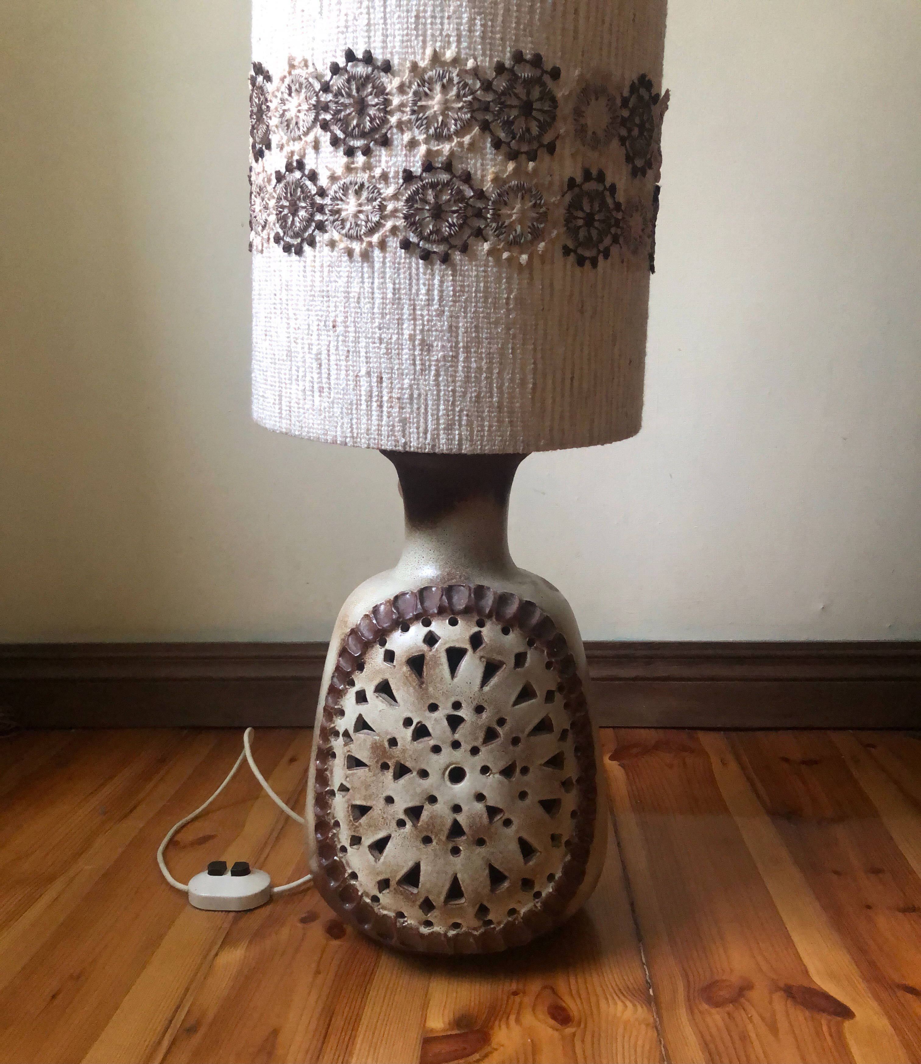 Lampa ceramiczna XXL,  EEA Leuchten, lata 60 Niemcy