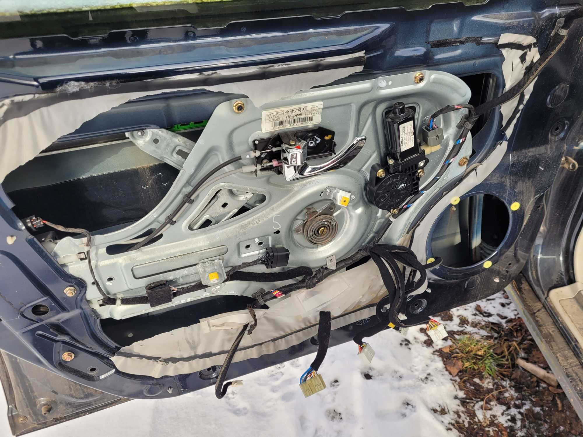 mechanizm podnoszenia szyby szyba drzwi kia opirus