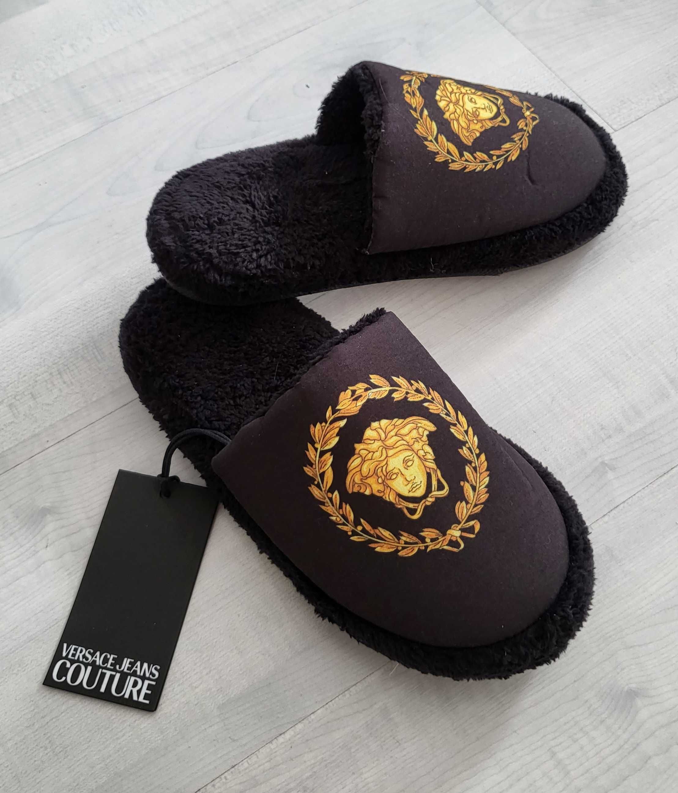 Versace pantofle czarne roz 40