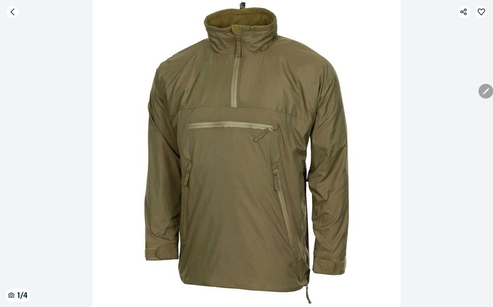 Анорак Lightweight Thermal Smock, розмір М. Л .ХЛ. ХХл нові оригінал