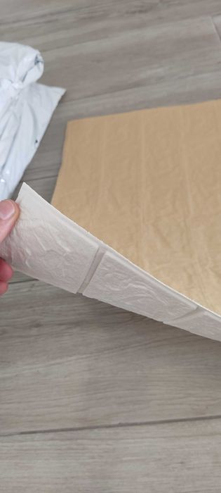 16m² autocolante imitação de tijolo branco