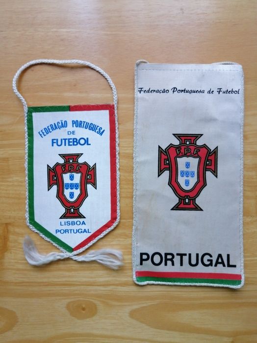 Conjunto 3 galhardetes Federação Portuguesa Futebol e comité olímpico
