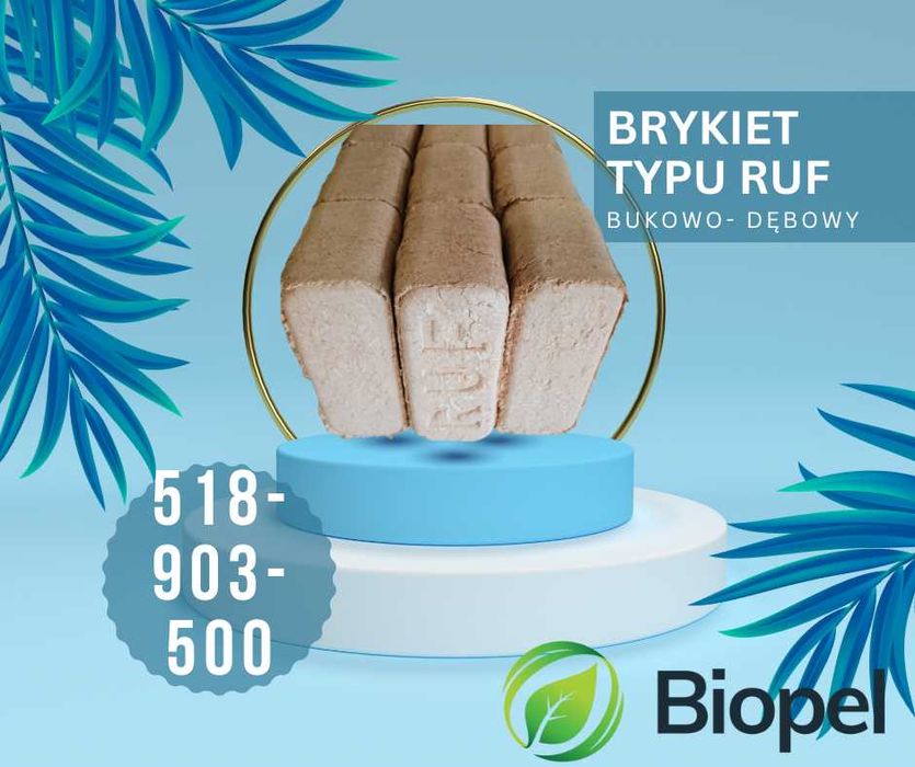 Brykiet drzewny kominkowy typu RUF brykiet do kominka