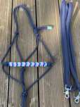 Pony halter z wodzami dark horse halters.