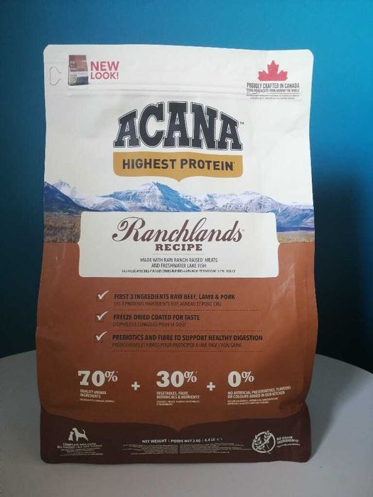 Acana Highest Protein Ranchlands Dog 2 kg / TW 09.2028