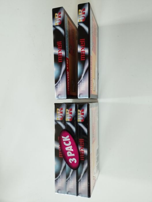 5 Kaset MAXELL UR - 90 min. NOWE w oryginalnym opakowaniu i folii