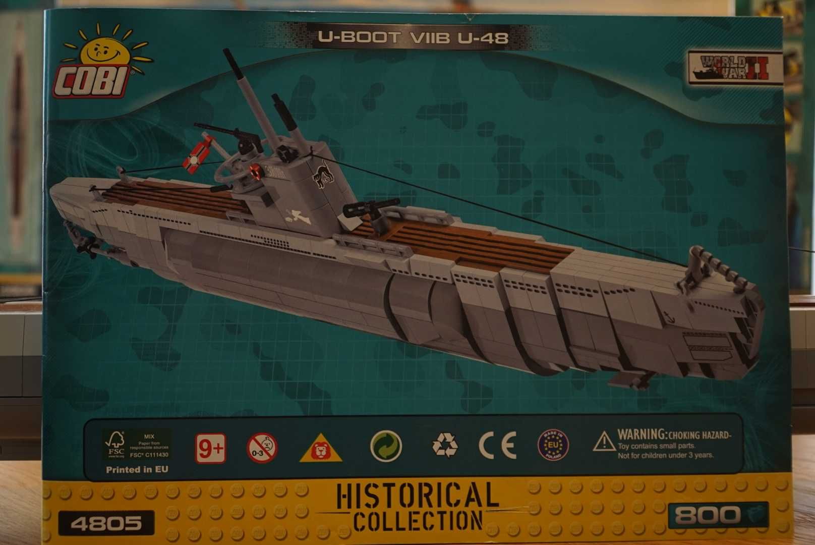 Łódź podwodna U-Boot VIIB U-48 Cobi Instrukcja+Pudełko!